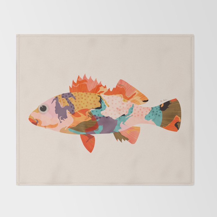 Tropical fish Throw Blanket Gallery Image 2