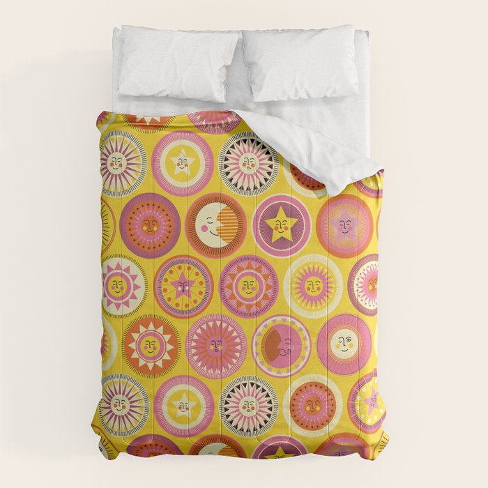 Many faces of Sun, Moon and Stars Comforter Gallery Image 1