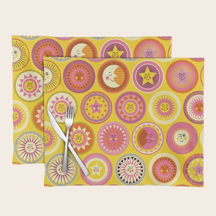 Many faces of Sun, Moon and Stars Placemat Gallery Image 1