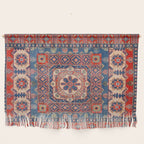 Square Bloom Kazak Handmade Rug Wall Hanging Gallery Image 1