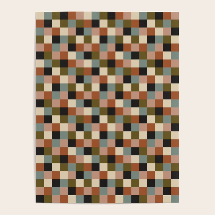 Bold Colorful Checks Pattern - Small II Poster Gallery Image 4