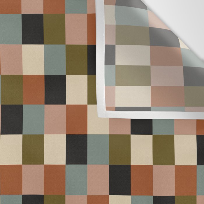 Bold Colorful Checks Pattern - Small II Wall Tapestry Gallery Image 3