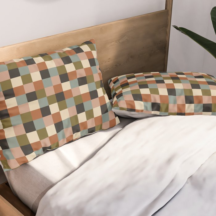 Bold Colorful Checks Pattern - Small II Pillow Sham Gallery Image 2