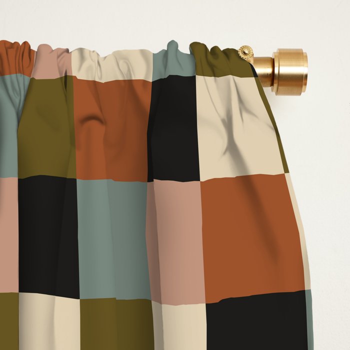 Bold Colorful Checks Pattern - Small II Window Curtain Gallery Image 2