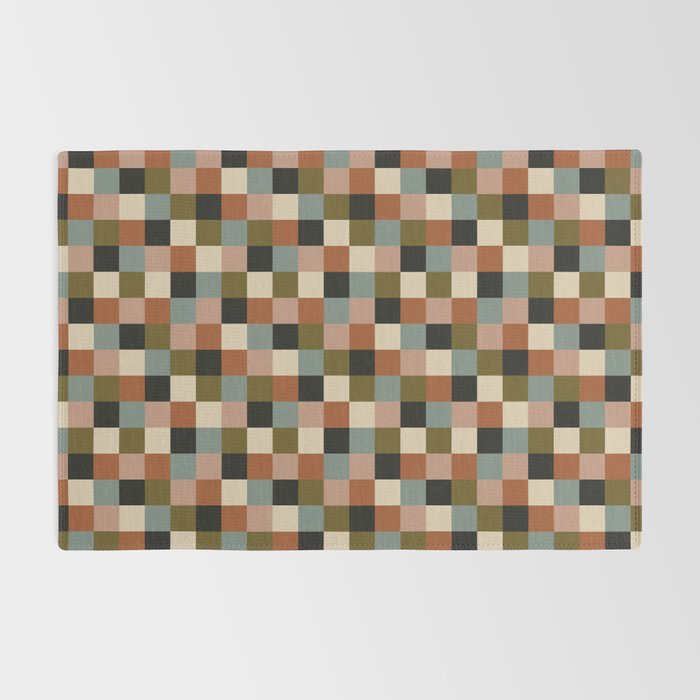 Bold Colorful Checks Pattern - Small II Rug Gallery Image 2
