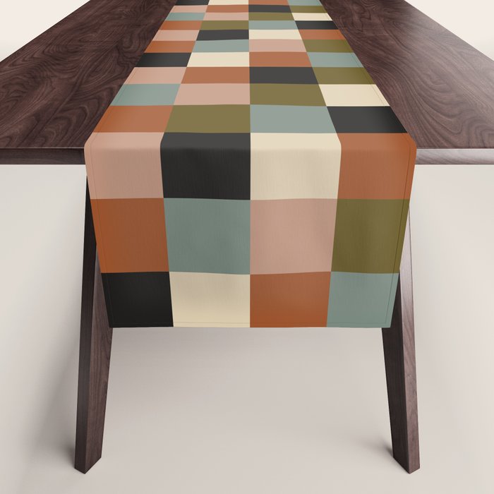 Bold Colorful Checks Pattern - Small II Table Runner Gallery Image 1