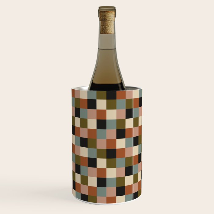 Bold Colorful Checks Pattern - Small II Wine Chiller Gallery Image 1