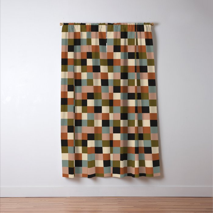 Bold Colorful Checks Pattern - Small II Window Curtain Gallery Image 3