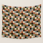 Bold Colorful Checks Pattern - Small II Wall Tapestry Gallery Image 4