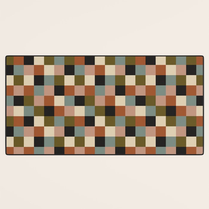 Bold Colorful Checks Pattern - Small II Desk Mat Gallery Image 3