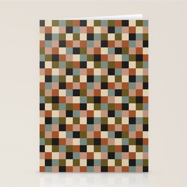 Bold Colorful Checks Pattern - Small II Stationery Card Gallery Image 2