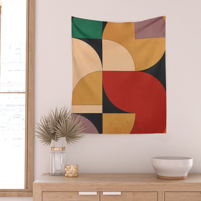 Geometric Shapes 246 Wall Tapestry Gallery Image 2
