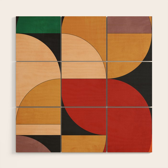 Geometric Shapes 246 Wood Wall Art Gallery Image 1