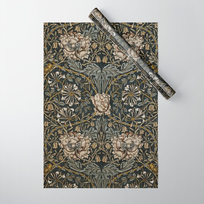 William Morris floral, honeysucklea Wrapping Paper Gallery Image 1
