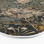 William Morris floral, honeysucklea Bath Mat Gallery Image 3
