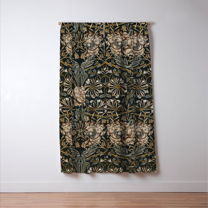 William Morris floral, honeysucklea Window Curtain Gallery Image 3