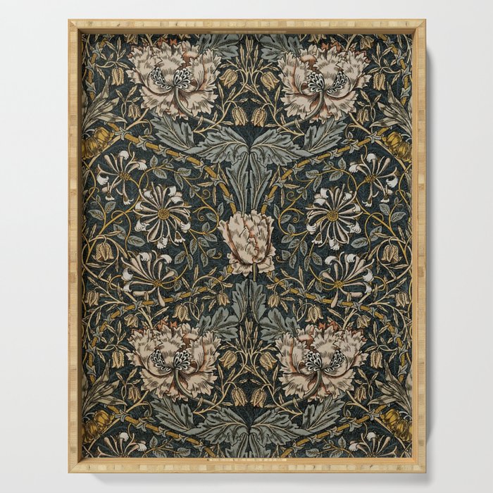 William Morris floral, honeysucklea Serving Tray Gallery Image 1