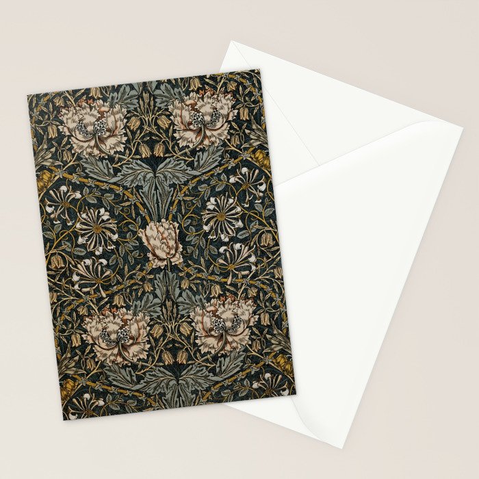 William Morris floral, honeysucklea Stationery Card Gallery Image 2