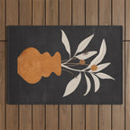 Minimal Abstract Art Vase Plant 11 Outdoor Rug Gallery Image 1