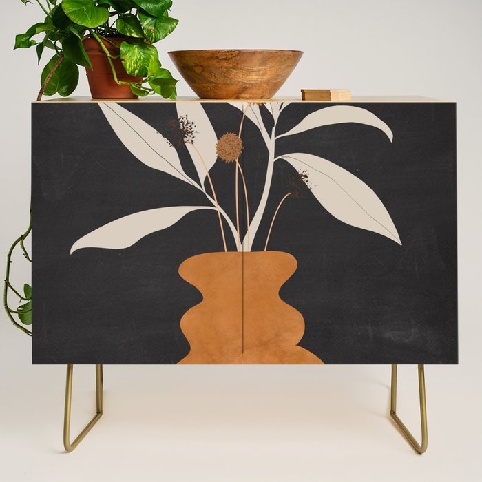 Minimal Abstract Art Vase Plant 11 Credenza Gallery Image 1