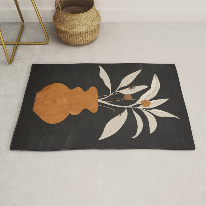Minimal Abstract Art Vase Plant 11 Rug Gallery Image 1