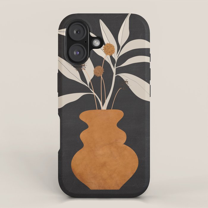 Minimal Abstract Art Vase Plant 11 iPhone Case Gallery Image 1