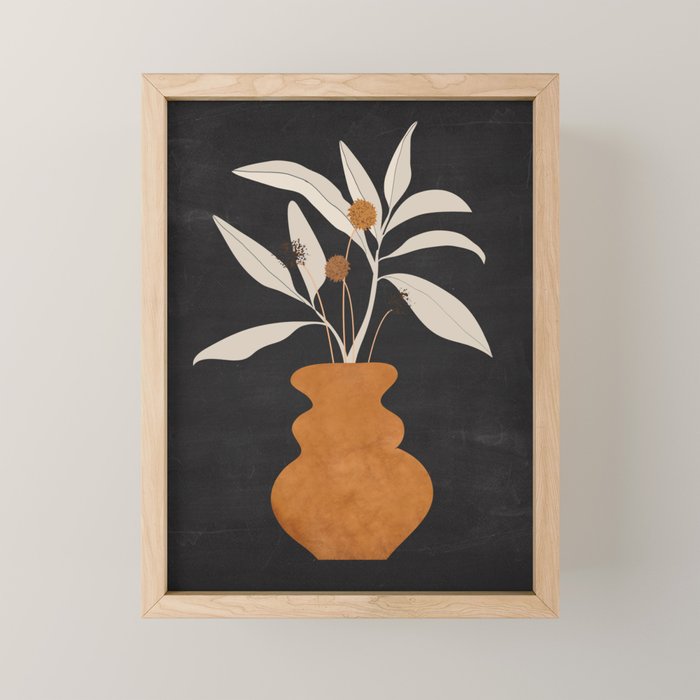 Minimal Abstract Art Vase Plant 11 Mini Art Print Gallery Image 1