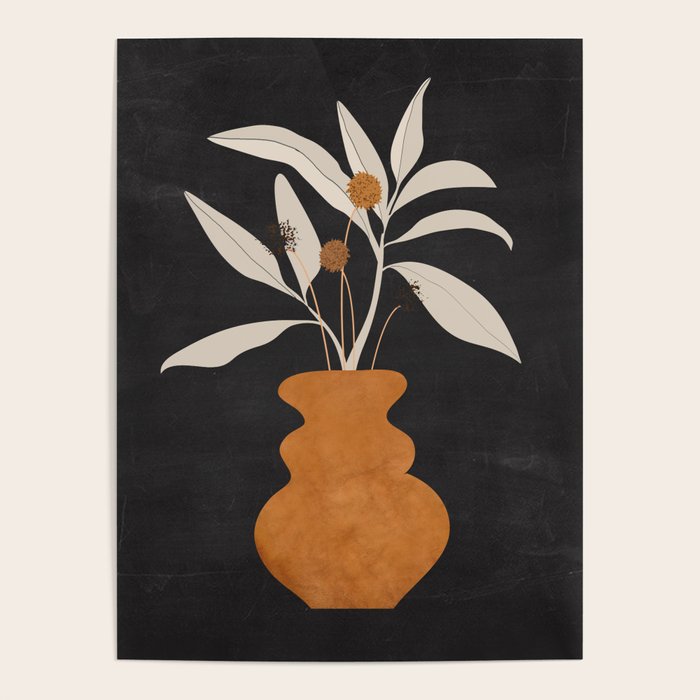 Minimal Abstract Art Vase Plant 11 Poster Gallery Image 1