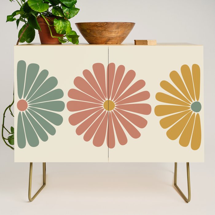 Retro Summer Daisies I Credenza Gallery Image 1
