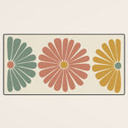 Retro Summer Daisies I Desk Mat Gallery Image 3