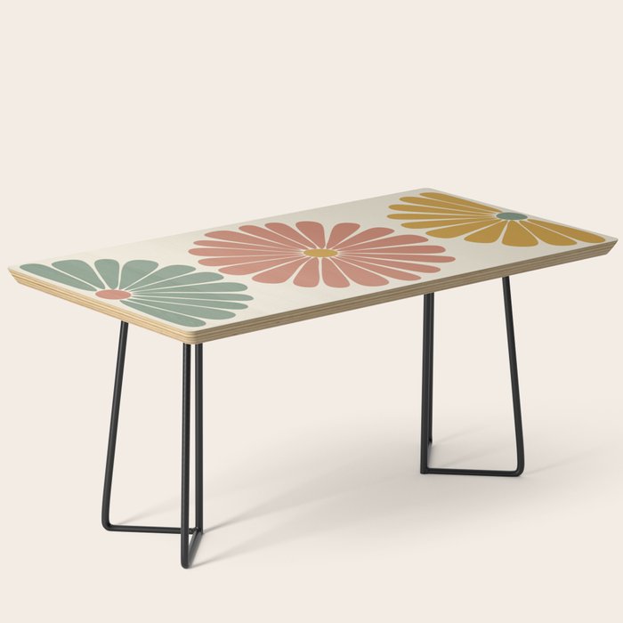 Retro Summer Daisies I Coffee Table Gallery Image 1