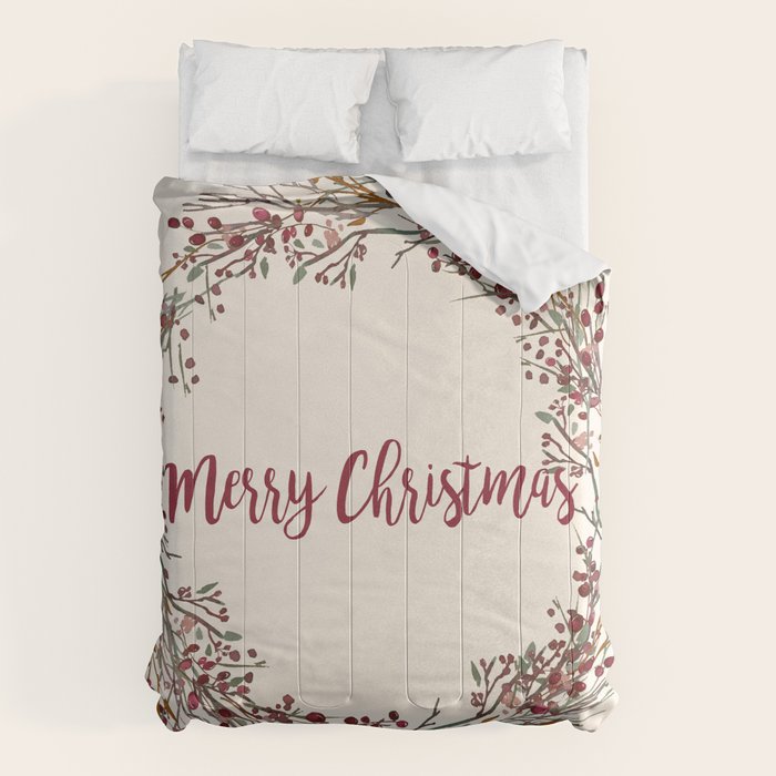 Merry Christmas Wreath Comforter Gallery Image 6