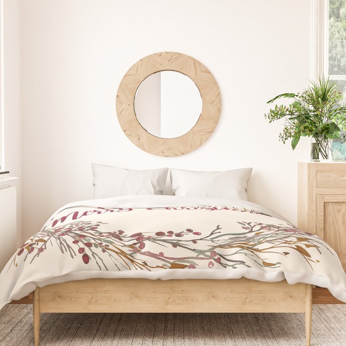 Merry Christmas Wreath Duvet Cover Gallery Image 3