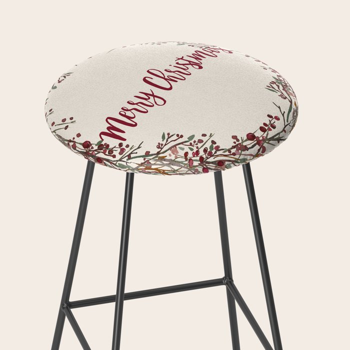 Merry Christmas Wreath Stool Gallery Image 2