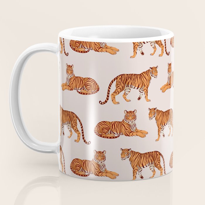 Tigers - Warm Neutral Coffee Mug Gallery Image 3