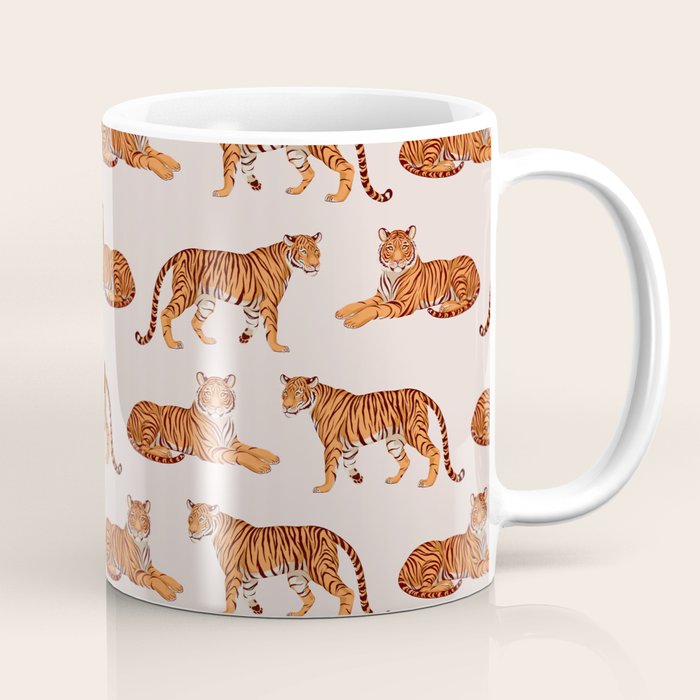 Tigers - Warm Neutral Coffee Mug Gallery Image 1
