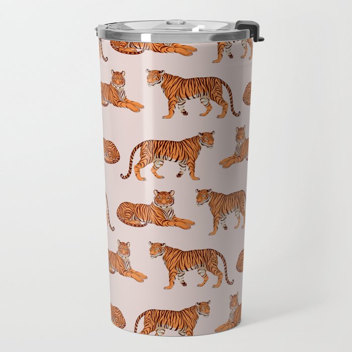 Tigers - Warm Neutral Travel Mug Gallery Image 2