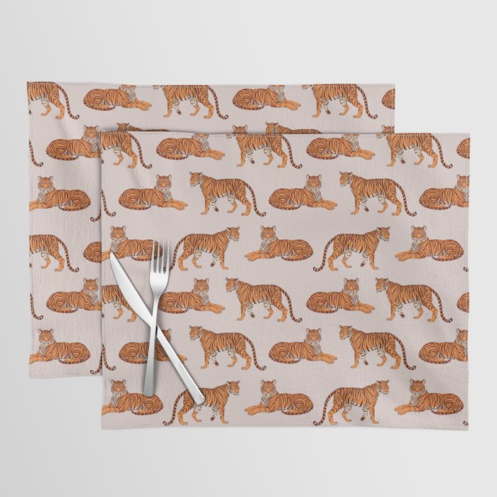 Tigers - Warm Neutral Placemat Gallery Image 1