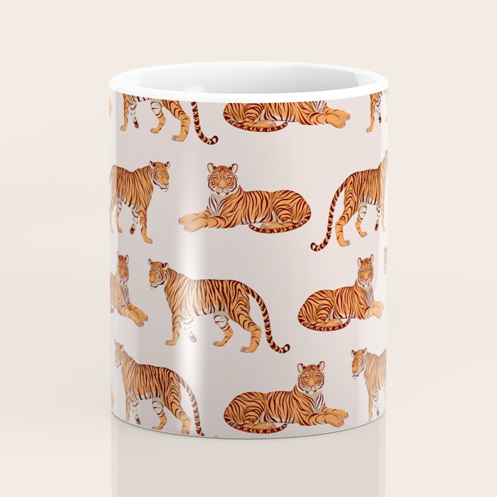 Tigers - Warm Neutral Coffee Mug Gallery Image 4