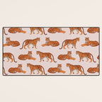Tigers - Warm Neutral Desk Mat Gallery Image 3