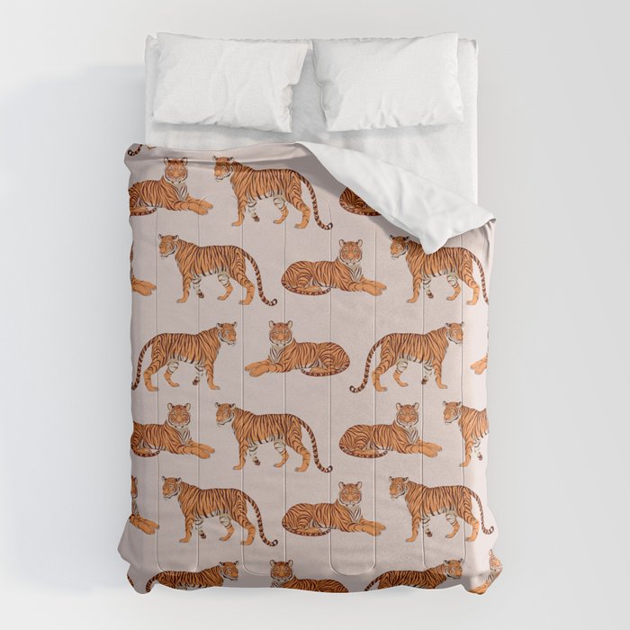 Tigers - Warm Neutral Comforter Gallery Image 1