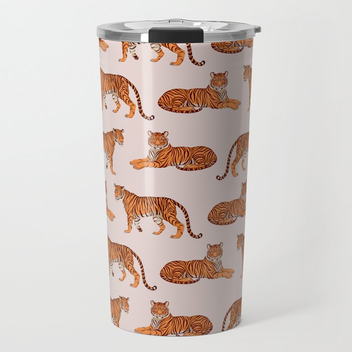 Tigers - Warm Neutral Travel Mug Gallery Image 1