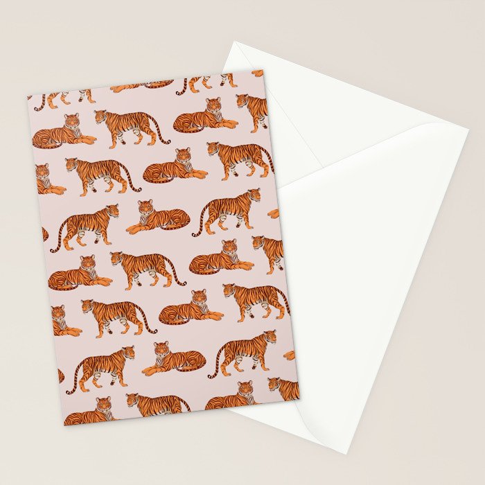 Tigers - Warm Neutral Stationery Card Gallery Image 2