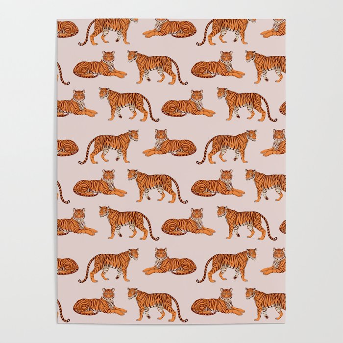 Tigers - Warm Neutral Poster Gallery Image 1