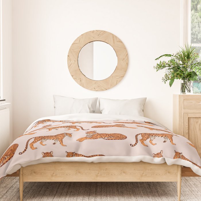 Tigers - Warm Neutral Duvet Cover Gallery Image 3