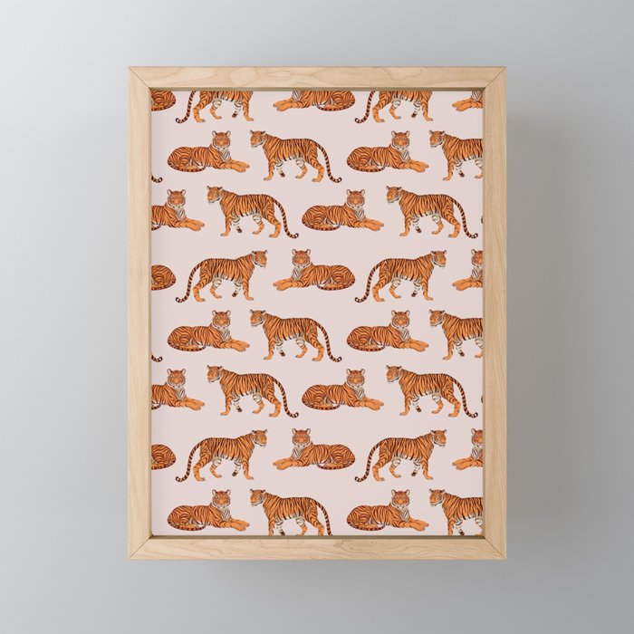 Tigers - Warm Neutral Mini Art Print Gallery Image 1