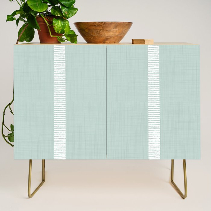 Modern Boho Serenity Stripes Soft Blue Credenza Gallery Image 1