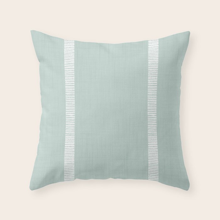 Modern Boho Serenity Stripes Soft Blue Throw Pillow Gallery Image 6