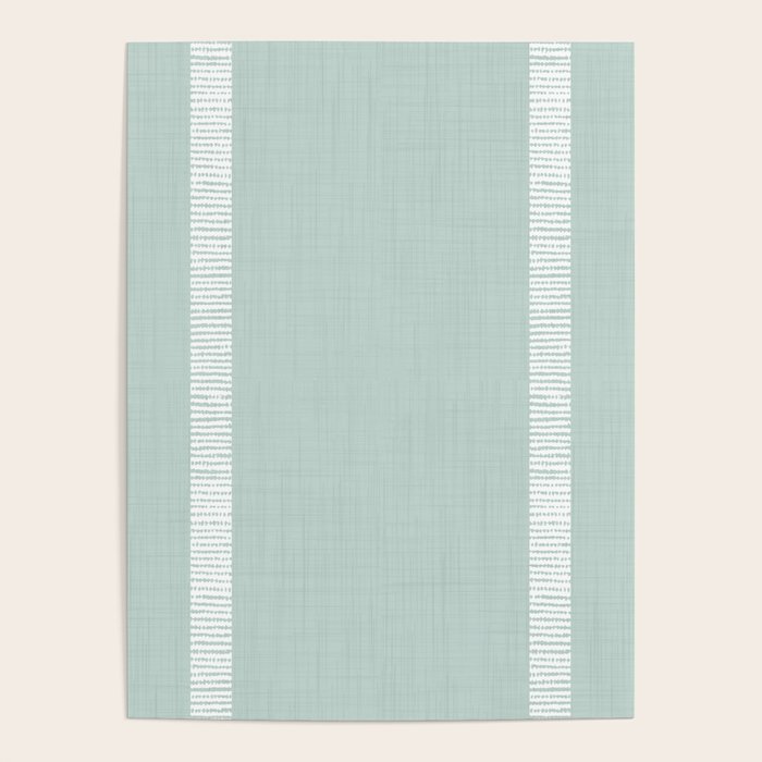 Modern Boho Serenity Stripes Soft Blue Poster Gallery Image 1