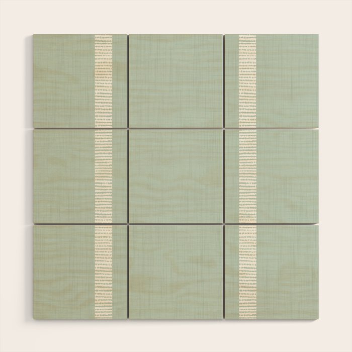 Modern Boho Serenity Stripes Soft Blue Wood Wall Art Gallery Image 1